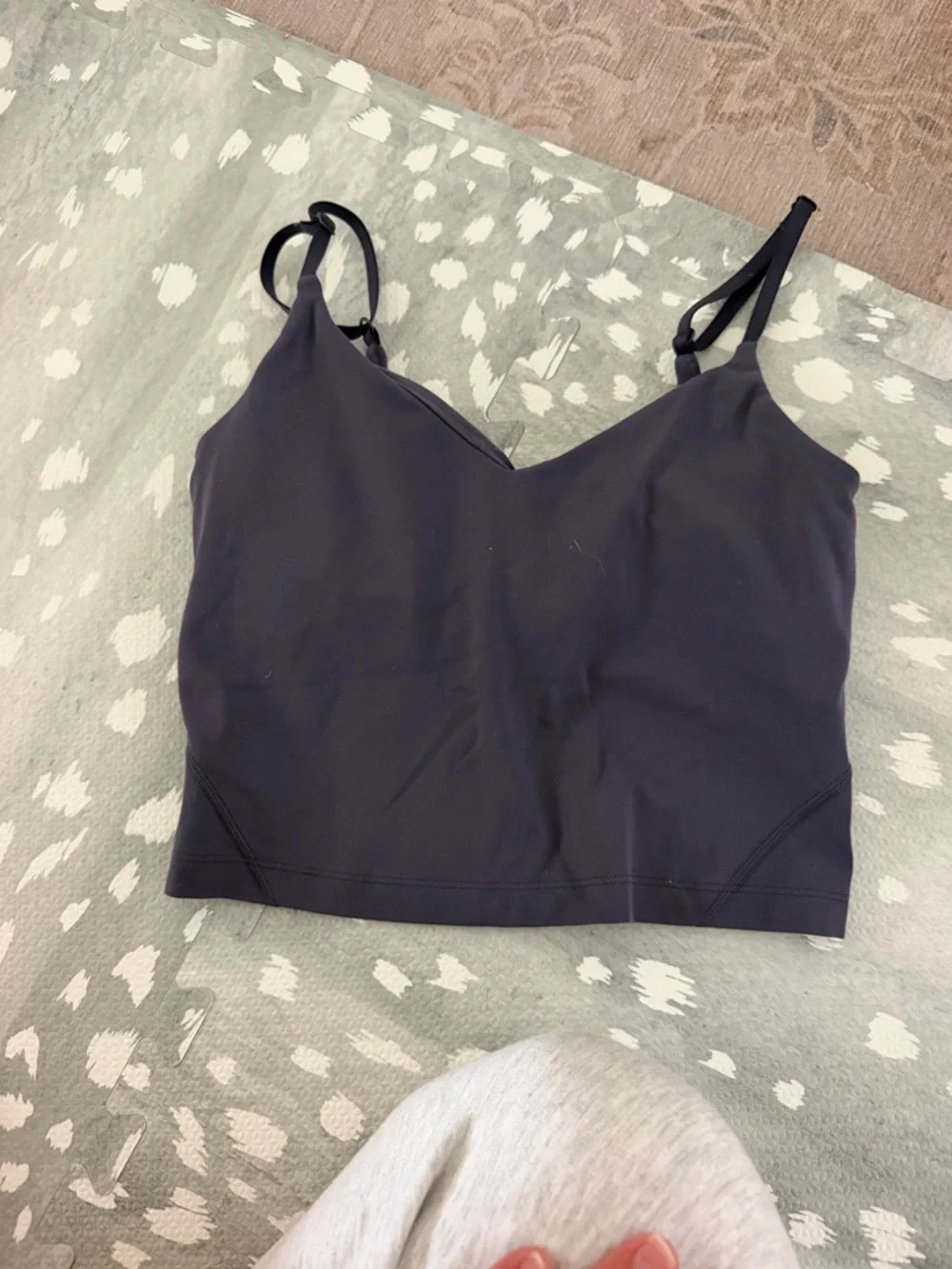 lululemon Align Cropped Cami Tank in Nightfall (Muted Purple)